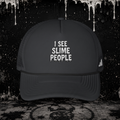 ADIDAS "I SEE SLIME PEOPLE" TRUCKER HAT