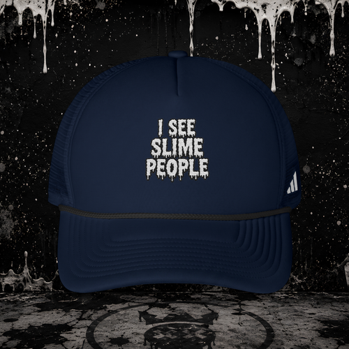 ADIDAS "I SEE SLIME PEOPLE" TRUCKER HAT